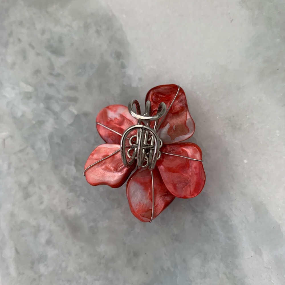 Pink flower ring - Picture 7 of 7